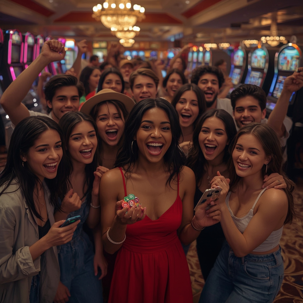 Joueurs satisfaits utilisant leurs téléphones au casino UNIBET FR